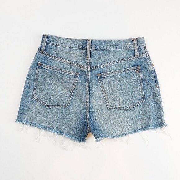 Madewell The Dadjean Denim Cutoff Jean Short Medium Wash - Size 27 - Picture 2 of 7